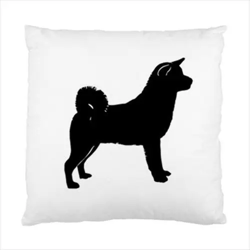 

Hot Black White Akita Dog Cushion Case Cover Akita Dog Pillow Cover Cases Plain Sofa Dogs Puppy Fawn Home Decor 18" Two Sides