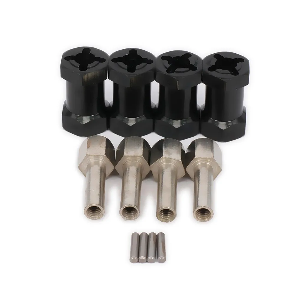 Wheel Hex Hub 4PCS 12mm To 20mm Extension Adaptor Longer Combiner Coupler 1/10 RC Crawler Axial SCX10 CC01 Jeep Wrangler RCAWD