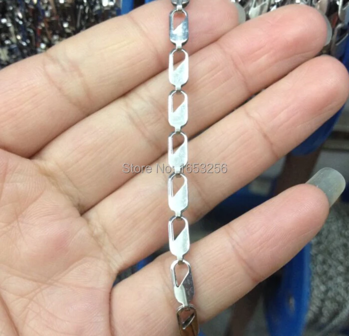 Lot 10 Meters 4mm Stainless Steel Sheet  Sheet  Link Chain Jewelry Finding /Marking Chain