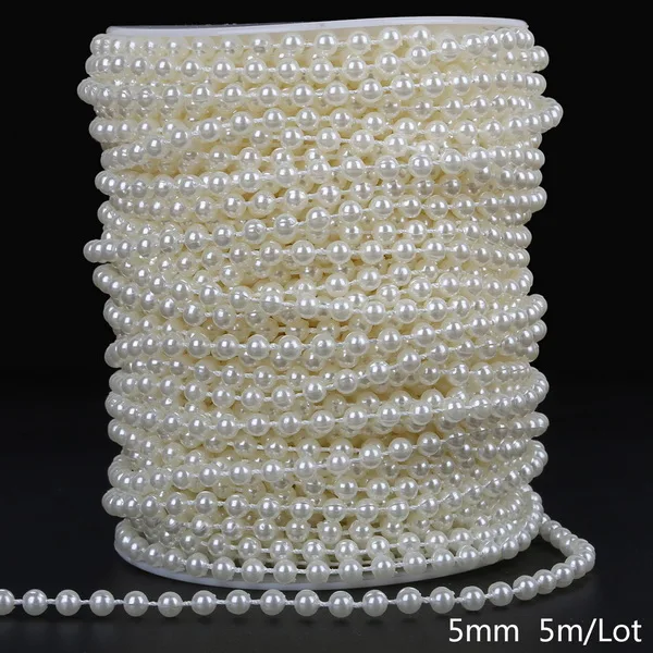 ABS Nachahmung Elfenbein Perle Perle Kette Linie Schnur Gewinde Trim für DIY Hochzeit Party Dekoration & Schmuck Erkenntnisse Handwerk Zubehör