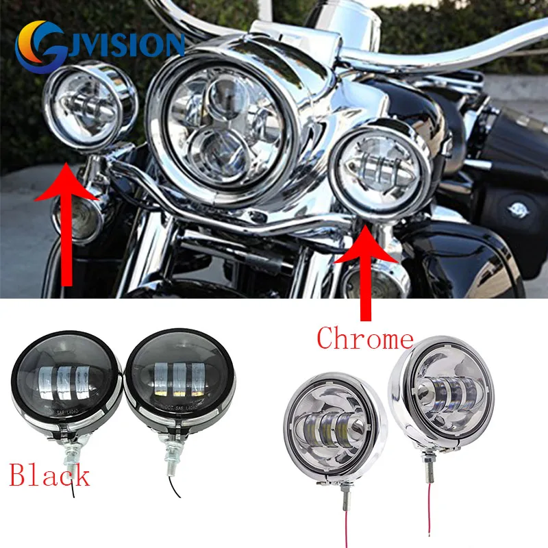 

4.5 inch housing Ring Mount Bracket with 4.5 inch Auxiliary Fog Passing Lights For H-arley Electra Glide Dyna