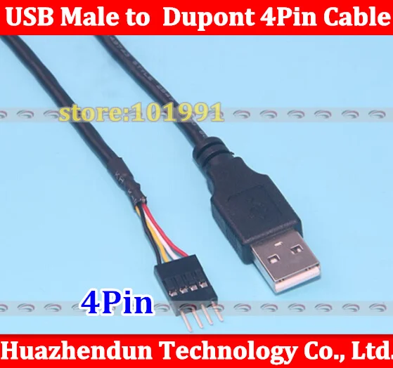 

20pcs 50CM PC Computer Host Case Chassis USB A Male to Motherboard Mainboard Dupont Single Row 4Pin Male Adapter Converter Cable