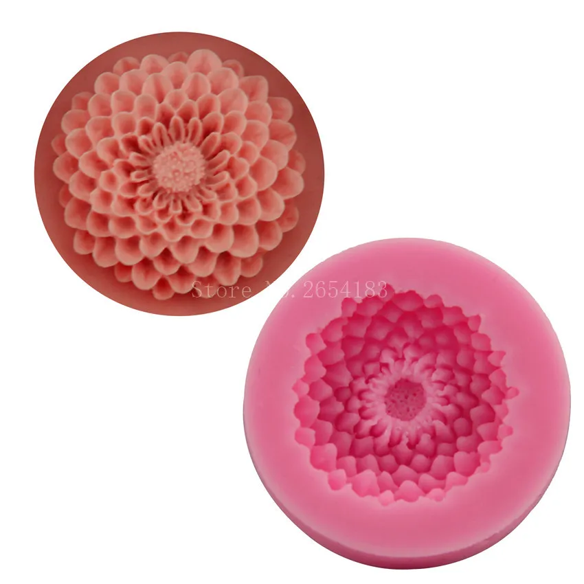 Flower Sea anemone shape Silicone Fondant Soap 3D Cake Mold Cupcake Jelly Candy Chocolate Decoration Baking Tool Moulds FQ2984