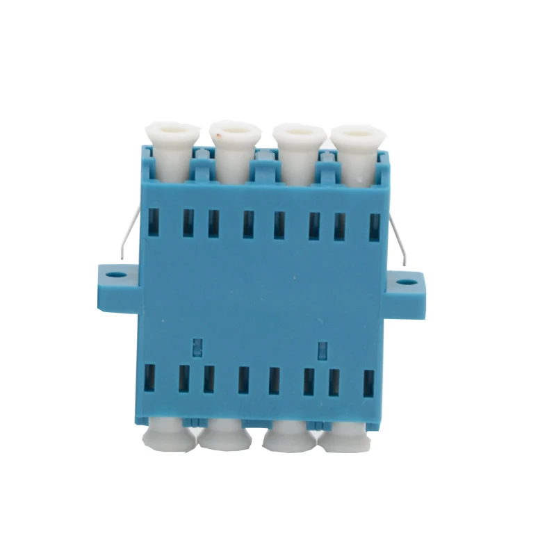 ZHWCOMM 25PCS/bag High quality LC UPC Quad Fiber Optic Adapter 4 Ports LC flange coupler