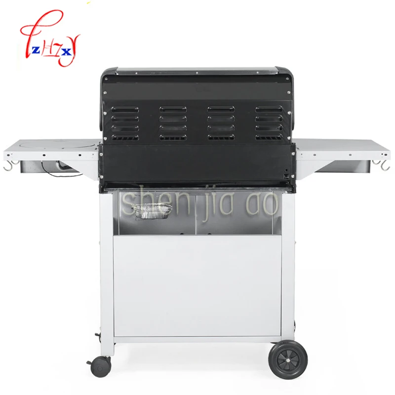 في الهواء الطلق/المنزلية موقد غاز الفولاذ المقاوم للصدأ متعددة الوظائف أربعة شبكة شواء الصادرات ، 4 مواقد 1 قطعة