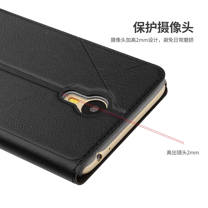 For Meizu m3 note case ALIVO Automatic adsorption original flip leather case with sleep wake up function For meizu m3 note case