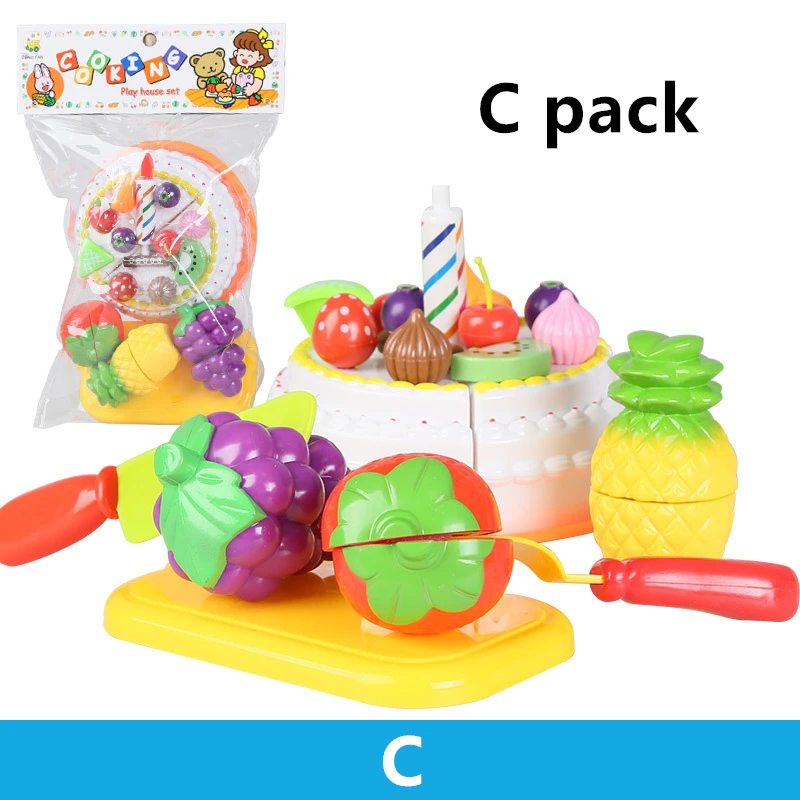 5 Style Pretend Play Kids Kitchen Toys for Children Educational Toys for Kids Plastic Fruit Safety Classic Toys