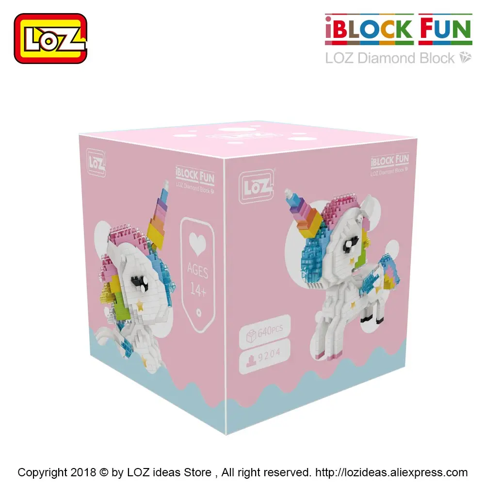 LOZ Diamant Blöcke Regenbogen Anime Action Figure Cartoon Bunte Tiere Bildungs Ziegel Spielzeug für Kinder DIY 9204