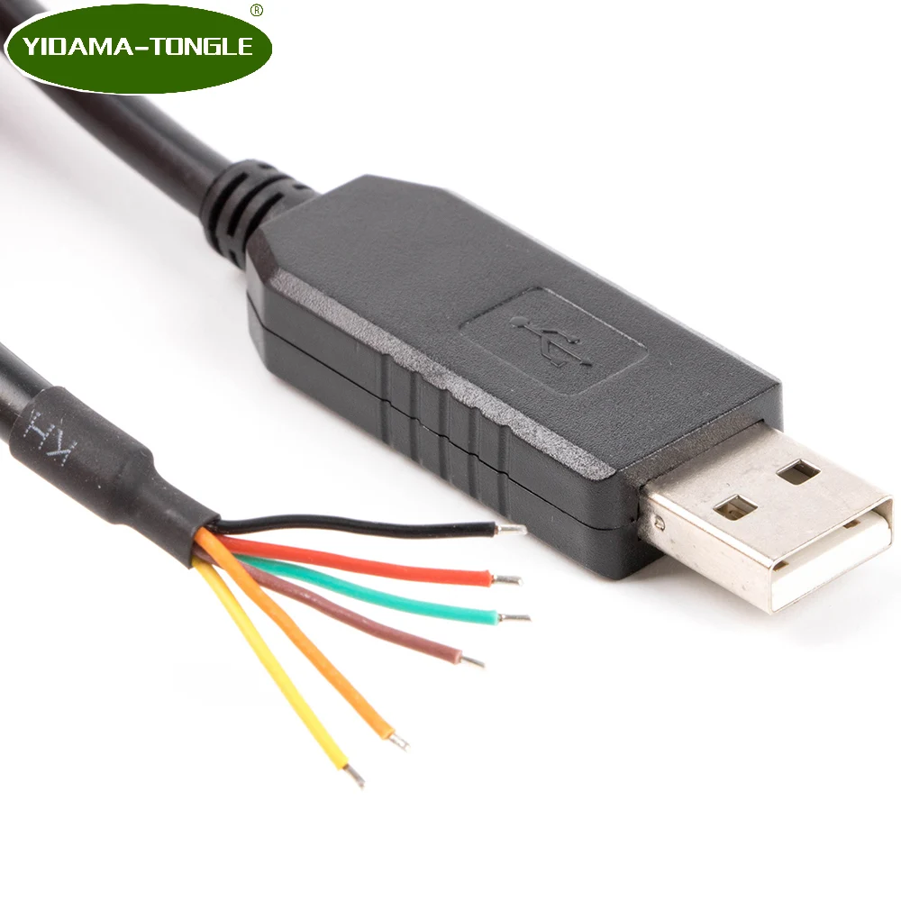 Kabel szeregowy FTDI z USB na 5 V TTL UART, końcówka przewodu, 1,5 m, kompatybilny z TTL-232R-5V-WE