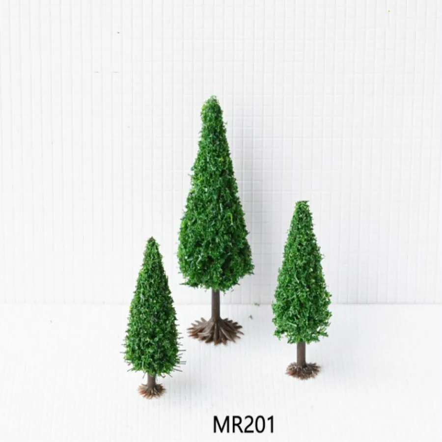 Lot de 50 pièces de Train de modèle Ho, aménagement de Train de 80mm, en fil de fer, modèle de tour de pin Miniature, arbre à échelle