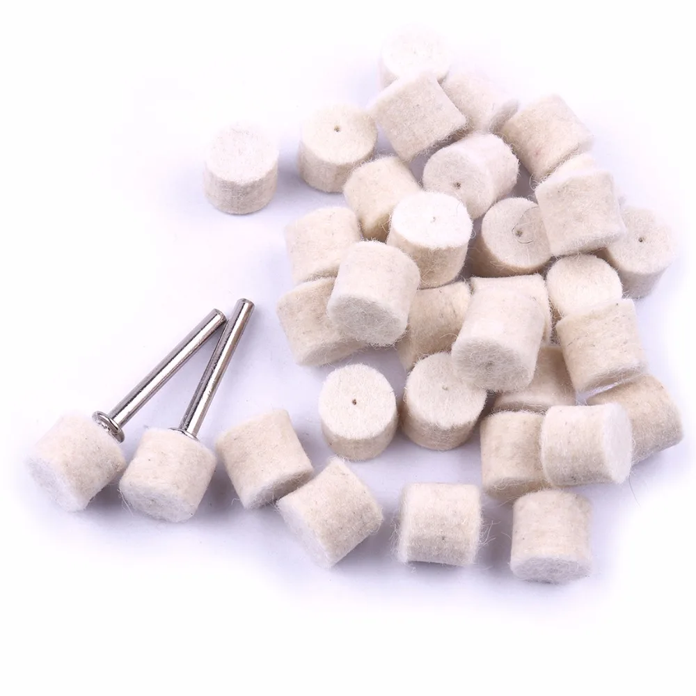 Baru 100Pcs 13 Mm Wol Polishing Roda Grinding Kepala Bor Bit