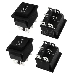 10Pcs DPDT 3 Way On-Off-On Latching Rocker Boat Switch AC 250V-15A 125V-20A