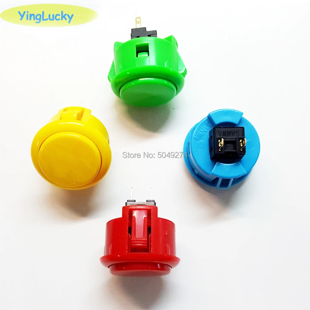 1pcs Original sanwa button OBSF 30 obsf24 arcade push button 24mm 30mm switch Nintendo MAME raspberry pi  replacement buttons