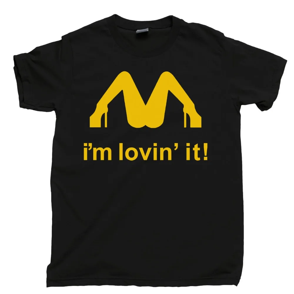 Slash T Shirt Im Lovin It Parody Mclovin New Famous Brand Men Top Tees Top Brand Slim abbigliamento magliette retrò