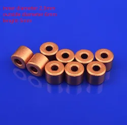 10pcs 2.3mm small bearing Copper brass bushing guide sleeve Precision mini Oil bearing gear