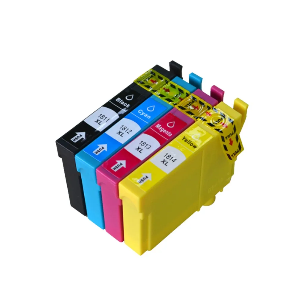 Cartucho de tinta Compatible con EPSON T1811, T1812, T1813, T1814, XP-215, XP-312, XP-412, XP-415, XP-202, XP-102