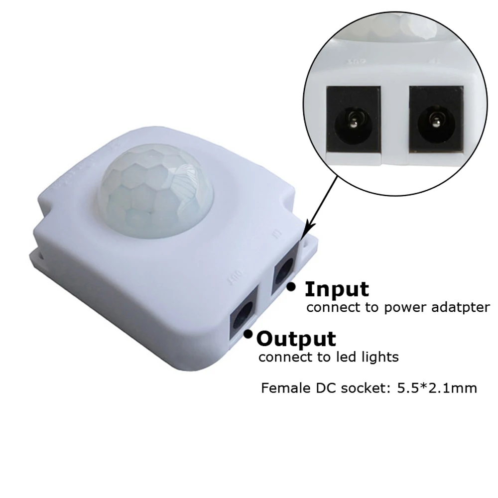 LED Movement Sensor Motion Light Switch 12V 24V 5V Motion Sensor Automatic Infrared Timer Detector PIR Switch 12V Photoswitch