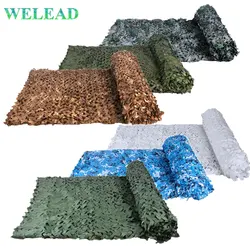 Welead 2x4M Reinforced Camouflage Nets  White Sand Black Concealment Mesh Hunting Awning Garden Shade Hide 4x2 2x4 2*4M