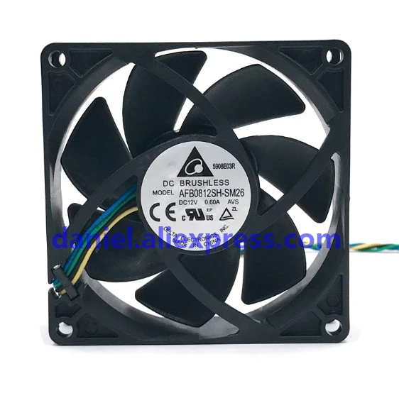 Original  AFB0812SH-SM26  12V 0.6A  8025 Large Air Flow Cooling Fan