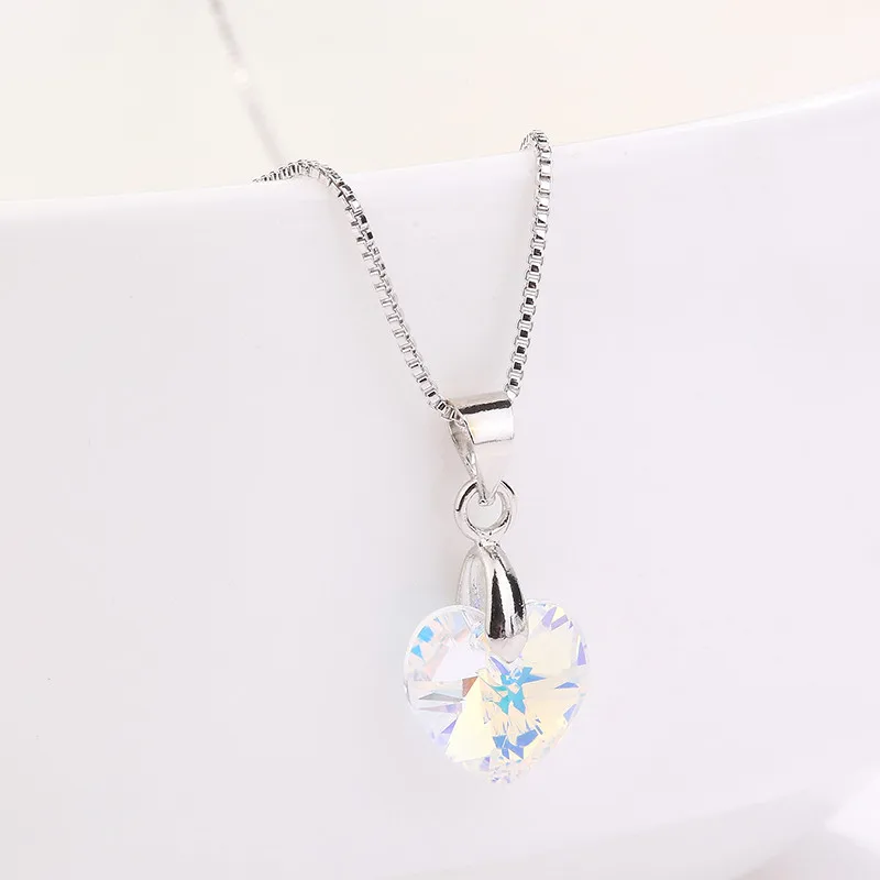 Lo Paulina 2018  Mini Xilion heart pendant necklace with Austrian crystal jewelry for mother's day gift bijoux wholesale