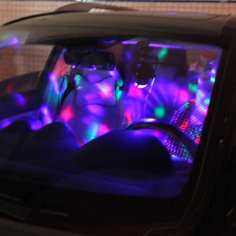 Bola mágica de cristal de led, luzes para carro, entretenimento, dj, controle de som, usb, carregamento de carro, palco legal, luzes coloridas, bola de discoteca