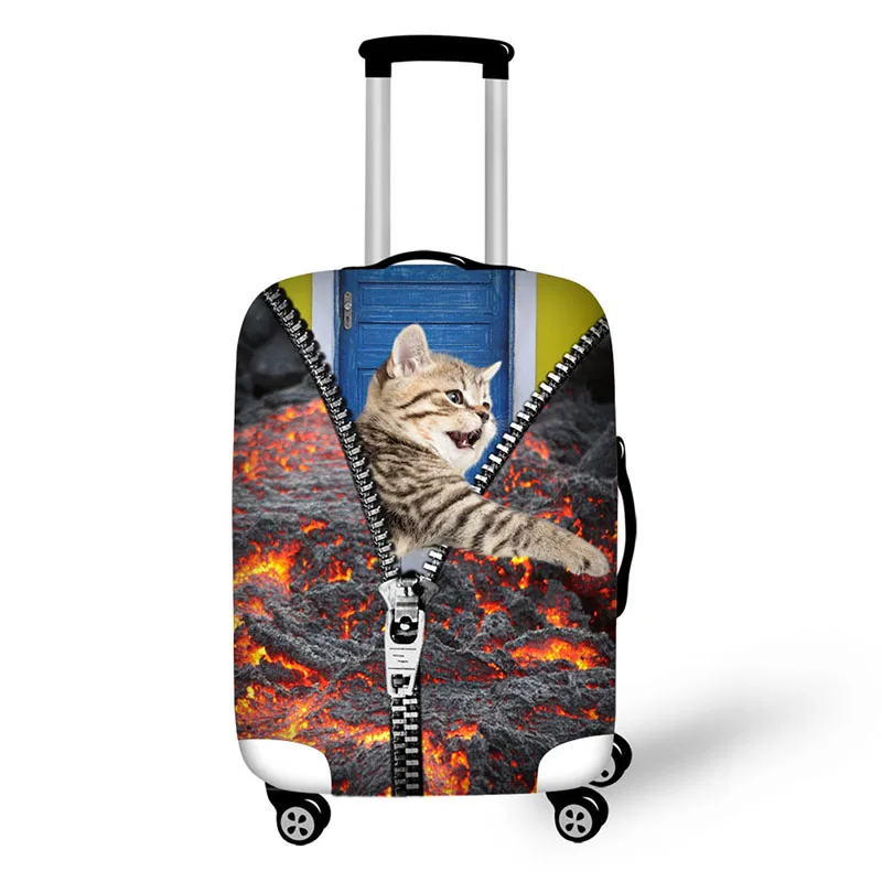 Zipper animals print on suitcase luggage travel luggage protective cover anti-dust trolley cover for 18 to 30 inch bag