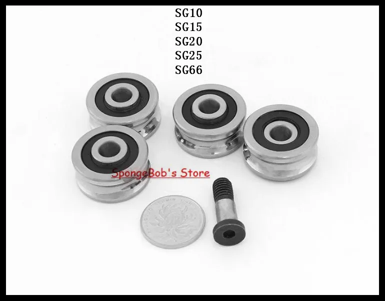

5 шт./лот SG10 / SG15 / SG20 / SG25 / SG66 U-образный подшипник, стальной роликовый подшипник, направляющий роликовый подшипник