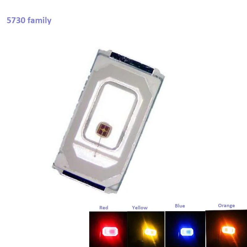 5730 Family Full Color High Brightness 0.5W 5730/5630 SMD LED Diode Crystal Clear 15-18lm 2.0-3.2V 150ma 50PCS/Lot Fast Delivery