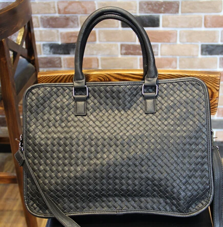 Woven briefcase2021 OL office man Briefcase The single shoulder bag fashion life simple bag  computer case