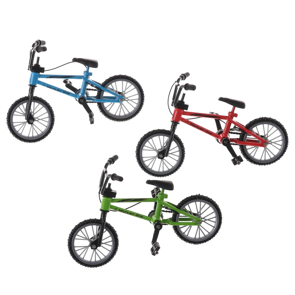 Cute Mini Finger Bmx Toys Mountain Bike BMX Fixie Bicycle Finger Scooter Toy Creative Game Suit Children Grownup 3 Colors