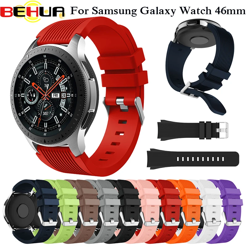 BEHUA Wrist Strap for Samsung Gear S3 Frontier Classic Silicone SmartWatch Bands 22mm for Samsung Galaxy Watch 46mm Bracelet
