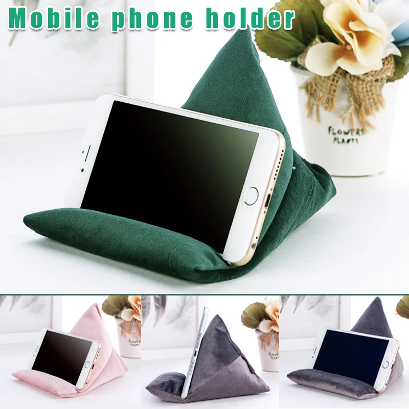 Portable Stand Pillow Mobile Phone Holder Lazy People Soft Portable Cushion Bean Bag For Laptop 21x15CM