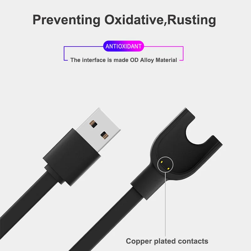 Per Xiaomi Caricabatterie Per Mi Band 3 USB Cavo di Ricarica Per Xiaomi MiBand 3 di Ricambio Caricabatterie Linea di Smart Accessori Adattatore