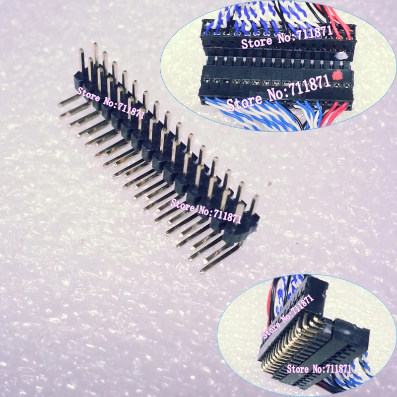 الزاوية اليمنى Lcd كابل الشاشة تمديد إطالة 50 سنتيمتر 30P 90 درجة شاشة خط تمديد الحبل صف مزدوج 30P موصل خط دوبونت