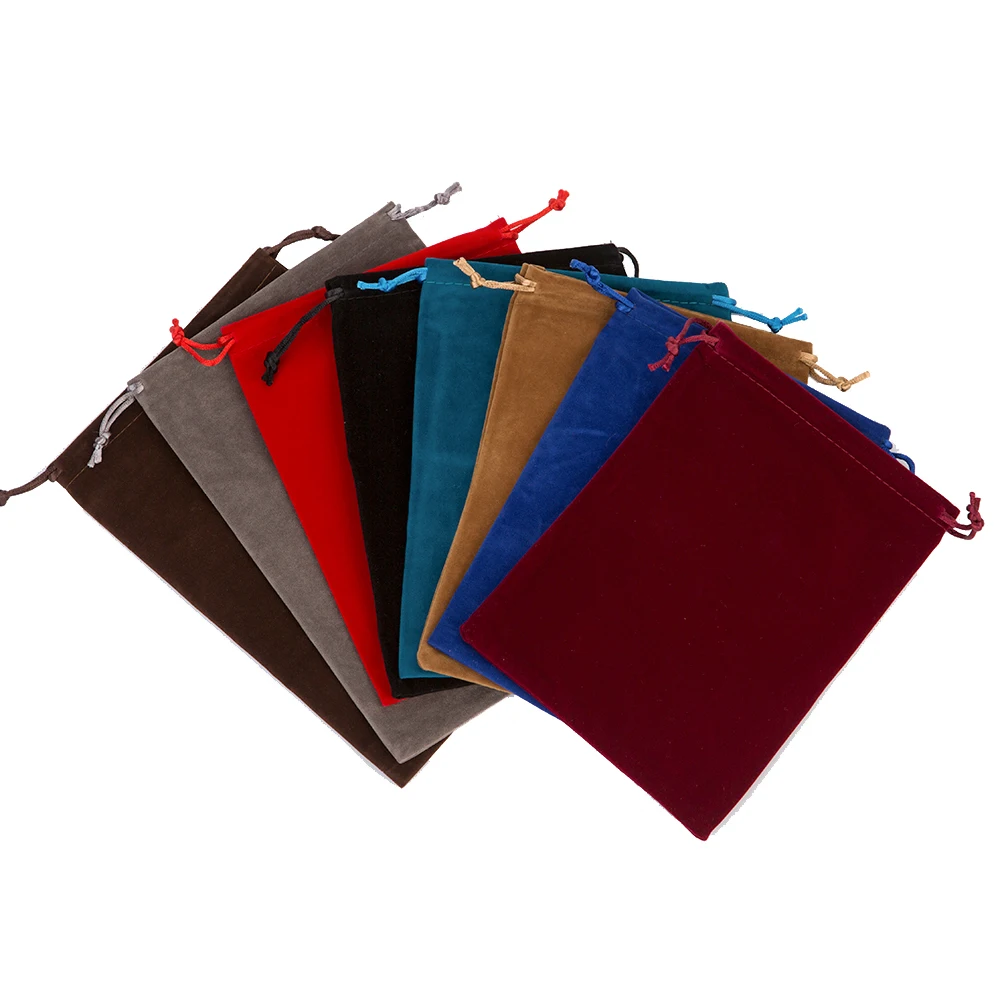 10pcs/bag Velvet Pouch 15x20cm Velveteen Jewelry Bags With Drawstring Embalagem Para Presente Christmas /Wedding Gift Bags