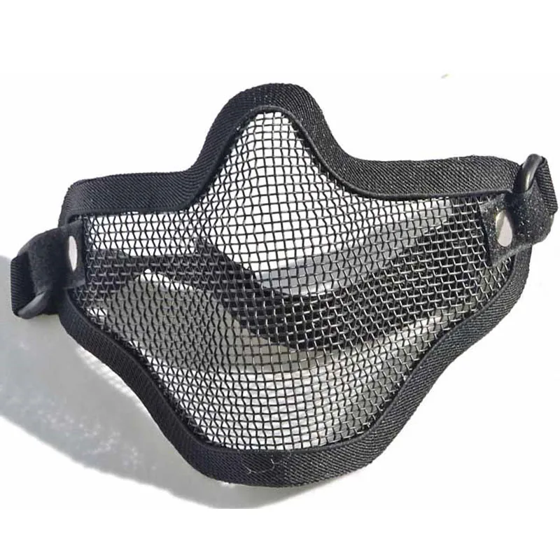 Tactical Metal Steel Wire Half Face Mask Low Carbon Anti-Impact Fencing Mask Airsoft Paintball Protector Net Mesh Mask