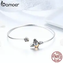 Silver Bee Crystal Bangle for Women #2