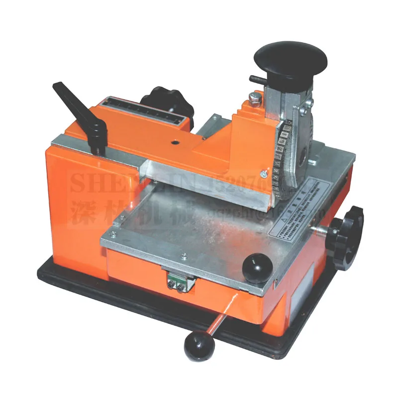 Metal sheet embosser, manual steel embossing machine, aluminum alloy name plate stamping machine, label engrave tool, SL-360