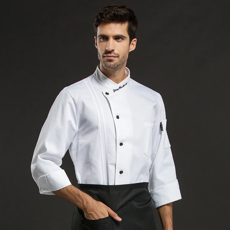 Uniforme de chef d'hôtel, veste violette à manches longues pour chefs cuisiniers, vêtements de magasin de gâteaux, mode automne et hiver, nouveau design, livraison gratuite, 2024