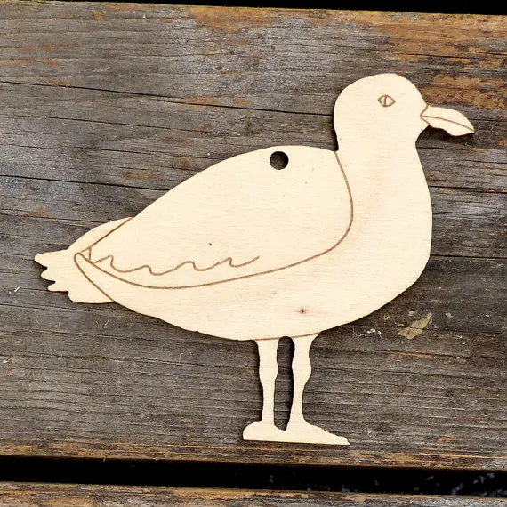 Wooden Seagull Craft Shapes  Plywood Wildlife Bird