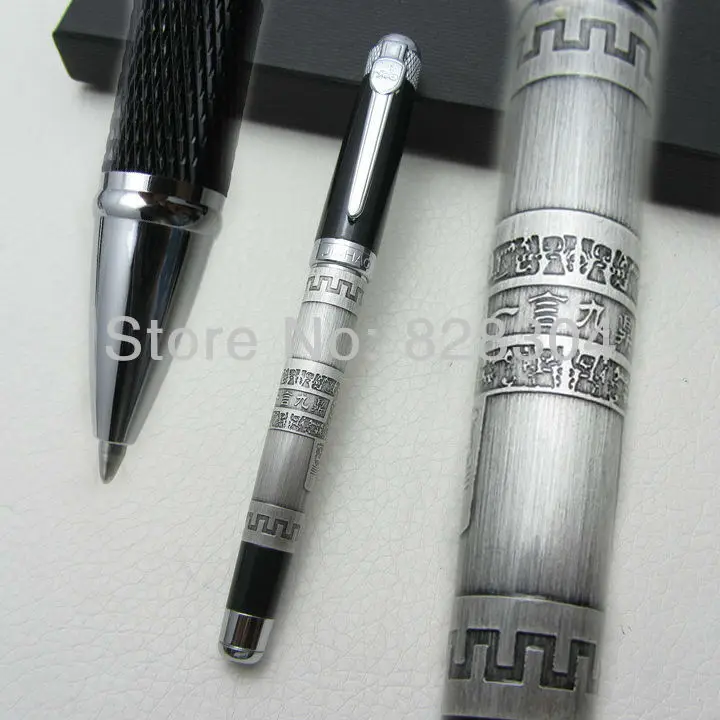 

Jin Hao high quality classic ancient silver , black high-grade medium nib free shipping Roller Pen