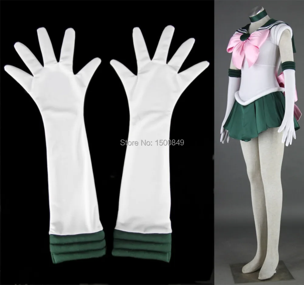 Athemis Anime Sailor Makoto Kino Sailor Jupiter Cosplay Costume Custom Made Dress Gloves Bows Hair Rope Headband For Kids Adult