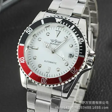 Fashion Winner Men Brand Date Calendar Isplay Stainless Steel Watch Automatic Mechanical Business Wristwatches Relogio Releges