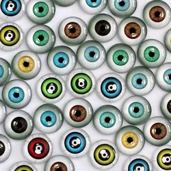 Onebeading 6 8 10 12 14 16 18 20 25 30mm Random Mixed Toys Dolls Eyes Round Glass Cabochons Flatback Photo Dome Cameo K02885