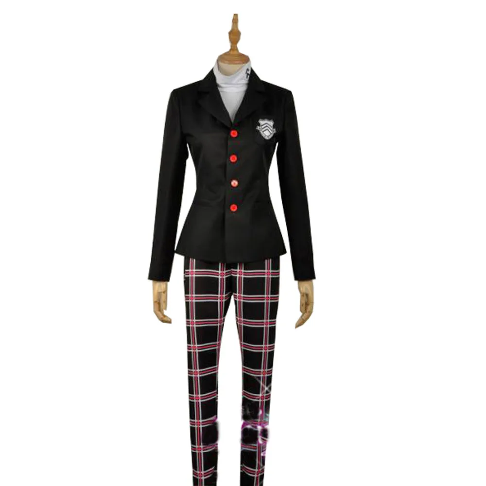 

2017 Persona 5 Protagonist Cosplay Costume Men's Suits School Uniform Christmas Party Halloween Outfit Coat+Pants+Shirt Full Set