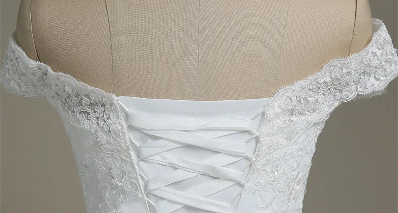 Robe de Mariée à Col Bateau pour Patients