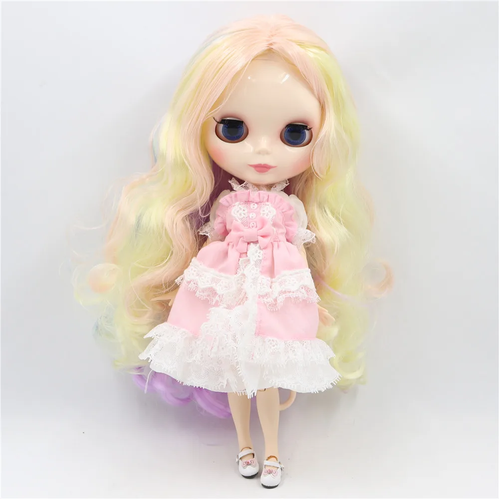 ICY DBS Blyth doll joint body white skin Mixed color hair diy makeup 1/6 30cm bjd girl gift .