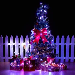 LED Copper Wire String Lights Battery Operated Fairy Garland Light Christmas Gift Glass Craft Bottle Flower Cake Decorative Lamp