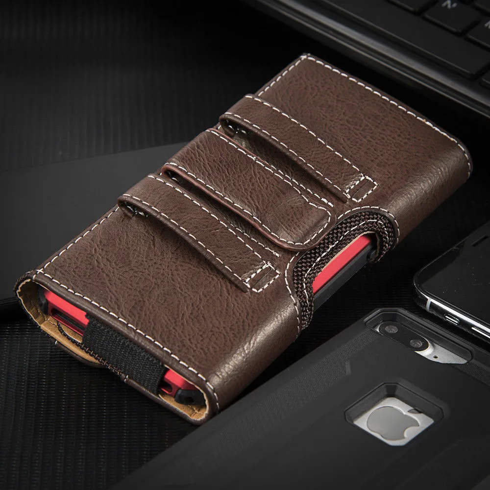 Universal Phone Pouch Belt Clip Leather Bag Cover for xiaomi a2 mi 8 lite mi9 redmi note 5 note 6 note 7 pro redmi 5 plus case