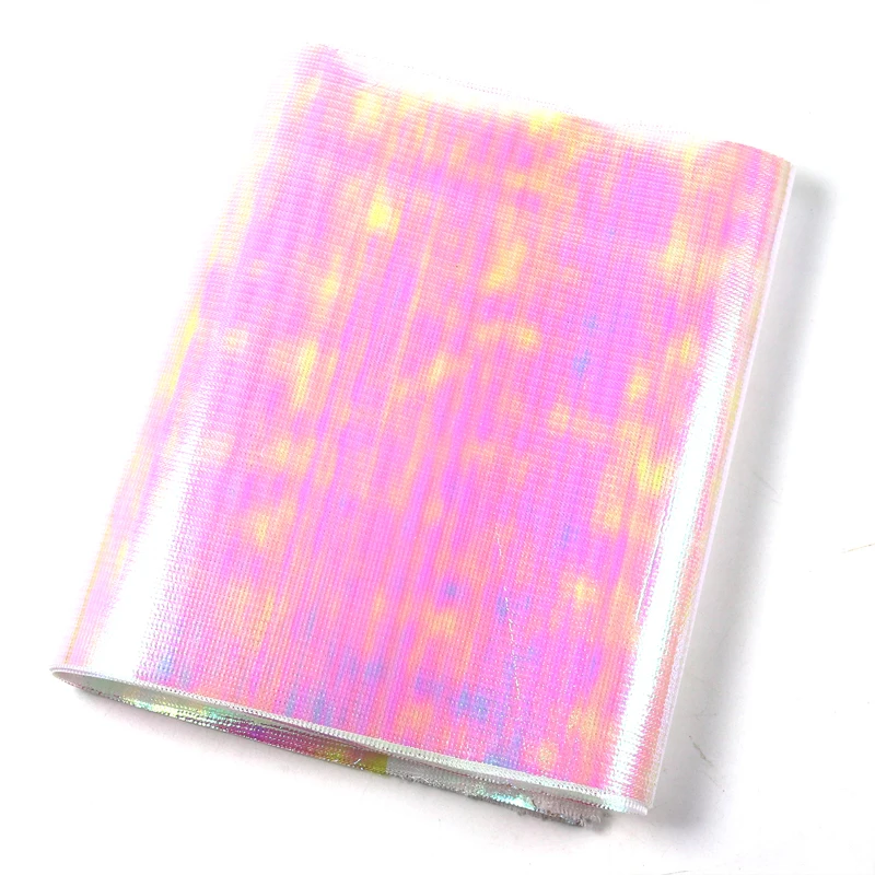 Wifreo 15cmX110cm Metalic Holographic Flash Film Mesh Back Durable Sabiki Fish Skin Assit Hook Wing Material Shrimp Fly Back